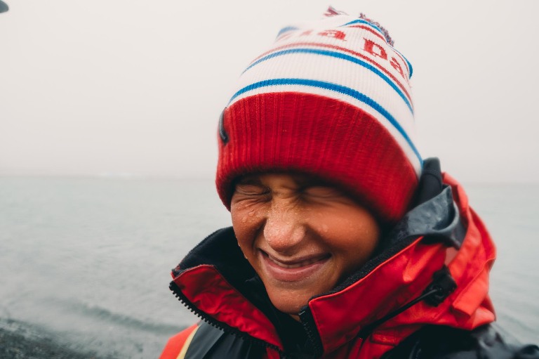 rain soaked face at Jokulsarlon 