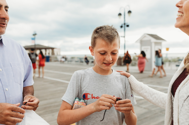 Family photography session boardwalk ocean city nj