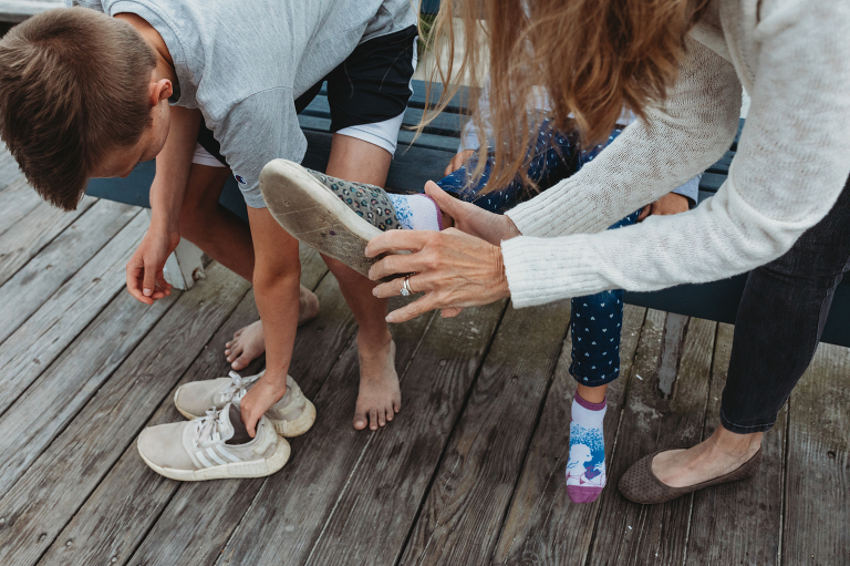 Sandy feet at the beach Ocean City NJ