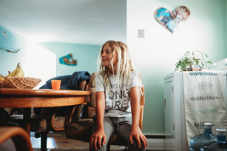 at the breakfast table