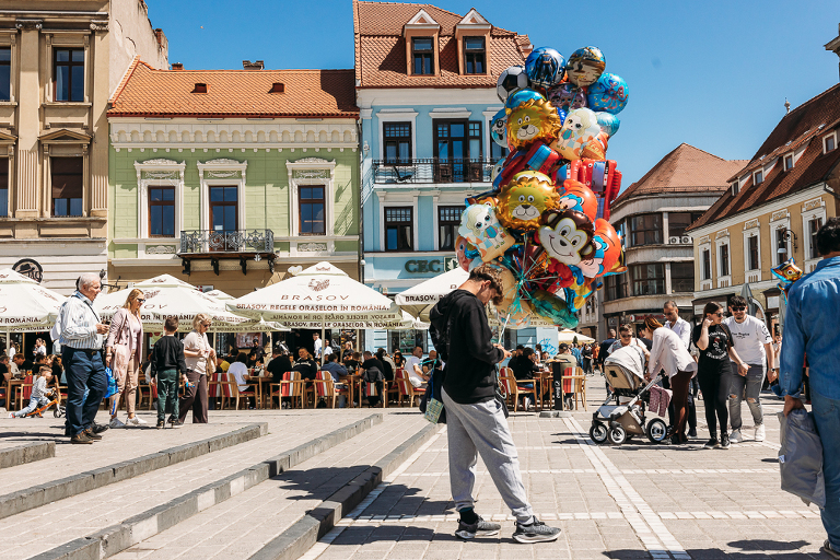 Easter Monday market Brasov Romania 